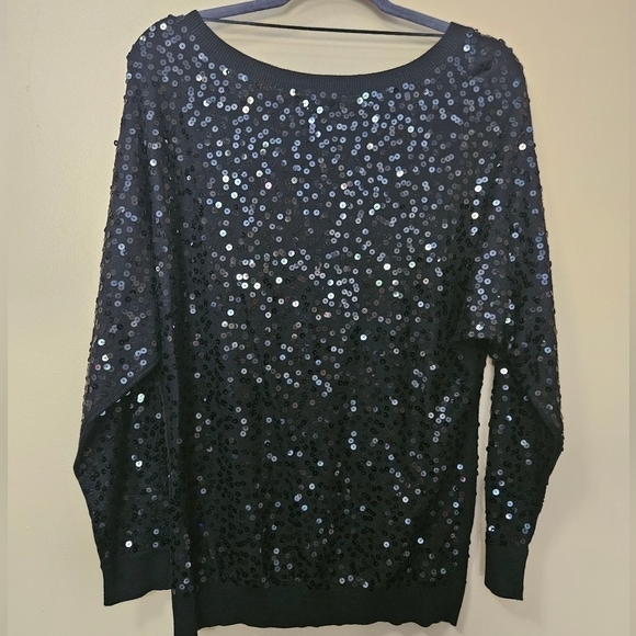 NWT Inc International Concepts Knit Dolman Sleeve Sequin Sweater Women Size S - Picture 2 of 3